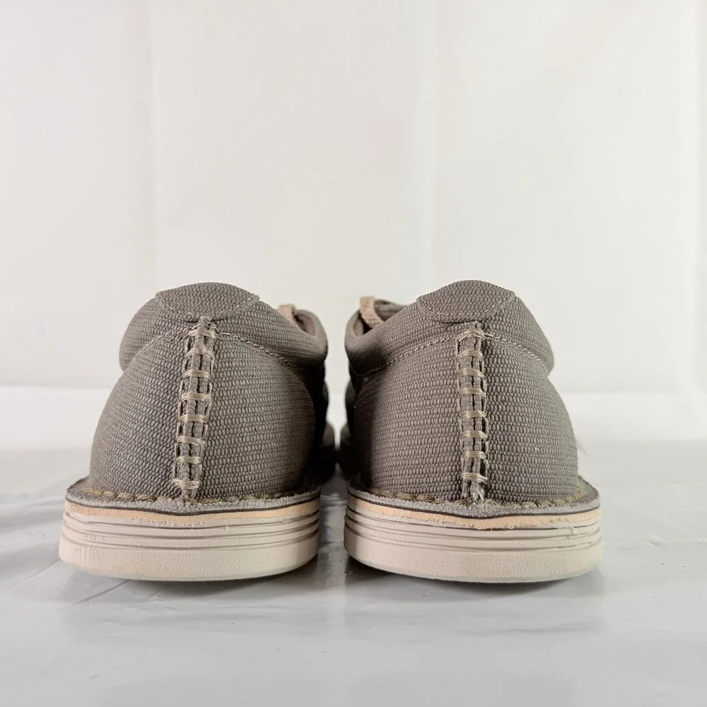 Clarks Forge Run Olive Canvas Men's‎ Size 10.5 M Comfort Loafers Shoes New